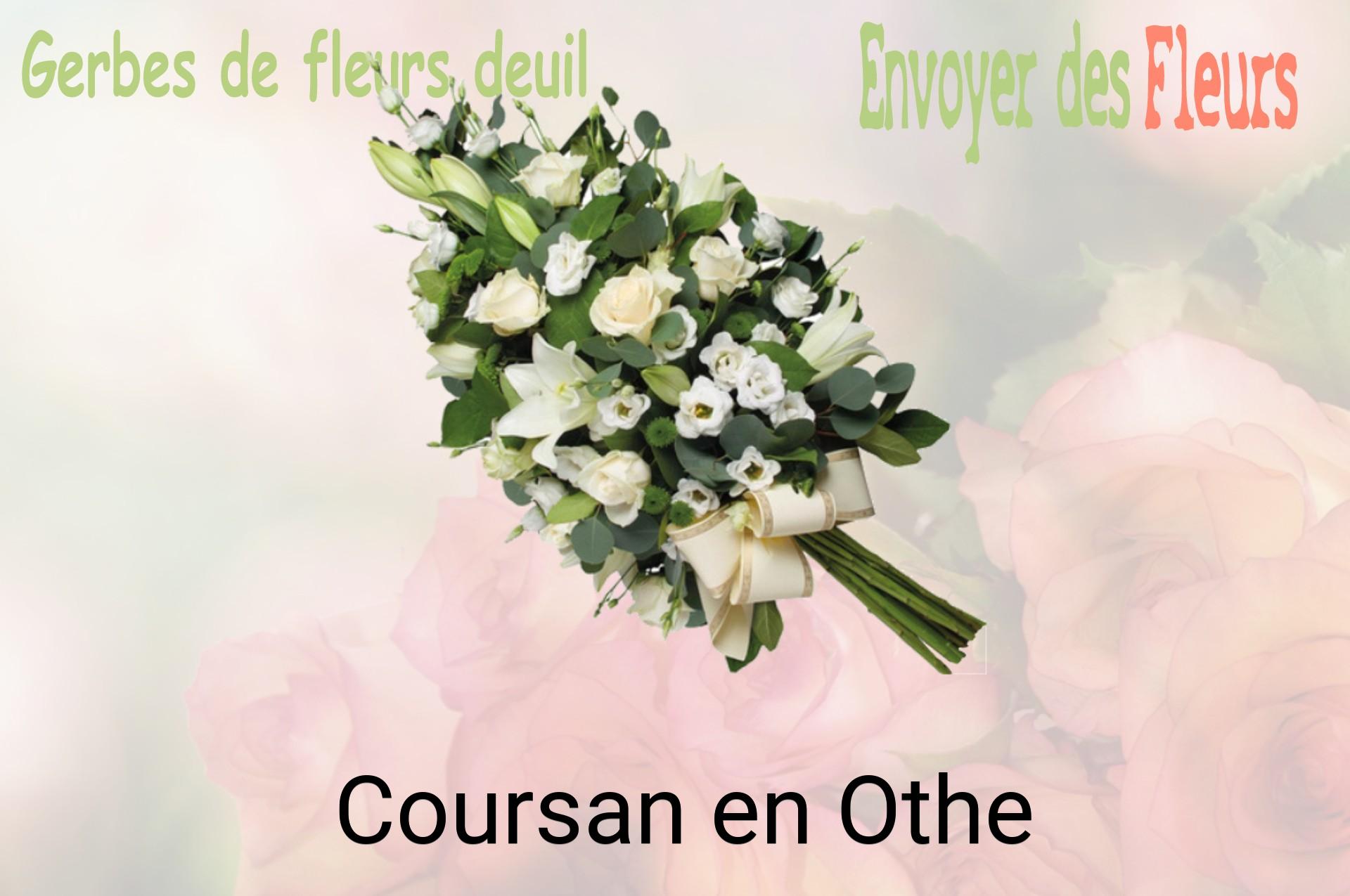 Gerbe de fleurs de deuil livrée à Coursan-en-Othe